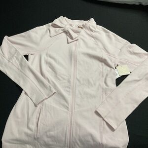 Kate Spade x Beyond Yoga  Neck Bow Front Zip Jacket & bow pants  ( LIGHT PINK )